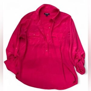 Old Navy Hot Pink Long Sleeve Button-Up Shirt Women’s Size Large
